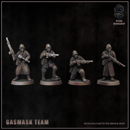 Grimdark Trench Proxy Miniatures – Trooper Infantry Set by Hydraworkshop