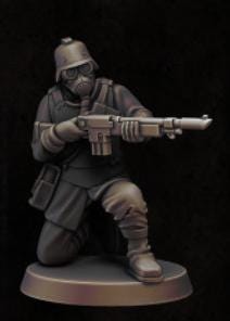 Grimdark Trench Proxy Miniatures – Trooper Infantry Set by Hydraworkshop