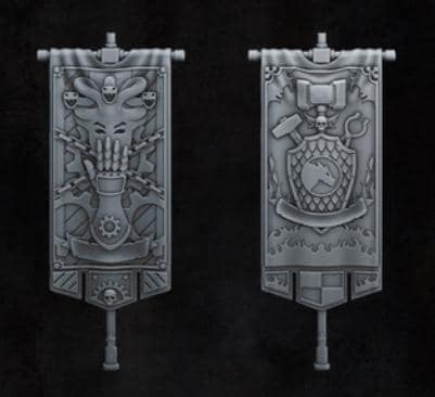 Grimdark Sci Fi Banner –  Bit Pack Set Proxy Miniatures for Tabletop Wargaming