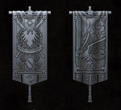 Grimdark Sci Fi Banner –  Bit Pack Set Proxy Miniatures for Tabletop Wargaming