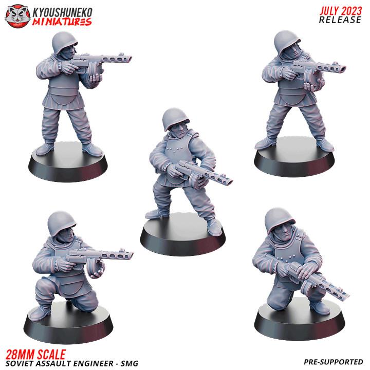 Weird War Infantry Squad – Riflemen Soviet (5 Miniatures) – 28mm 32mm WW2 - Tabletop Wargame Konflikt 47 / Bolt Action Proxy
