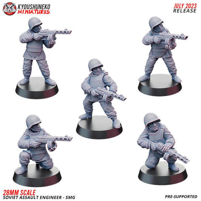 Weird War Infantry Squad – Riflemen Soviet (5 Miniatures) – 28mm 32mm WW2 - Tabletop Wargame Konflikt 47 / Bolt Action Proxy