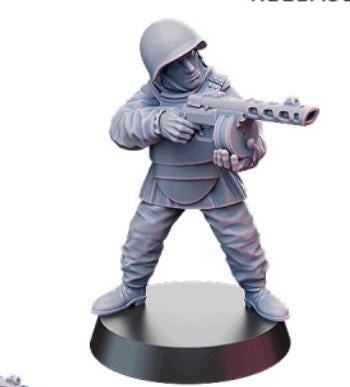 Weird War Infantry Squad – Riflemen Soviet (5 Miniatures) – 28mm 32mm WW2 - Tabletop Wargame Konflikt 47 / Bolt Action Proxy