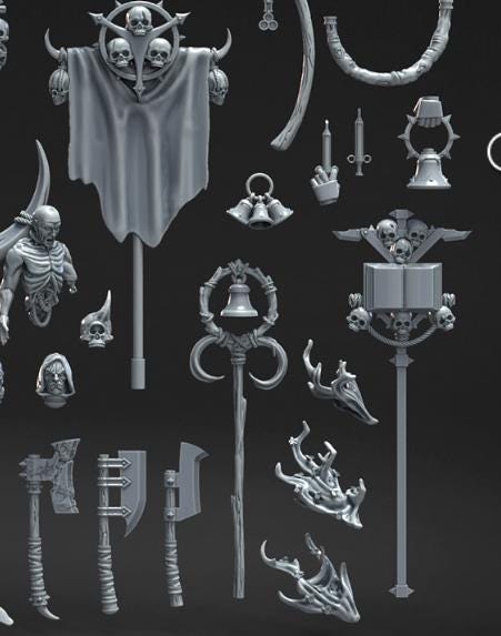 Sale - Grimdark Sci Fi Warfare Bit Set Plaque Decay –  Bit Pack Set Proxy Miniatures for Tabletop Wargaming