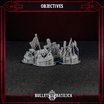 Grimdark Trench Warfare Proxy Objectiv Marker B –  Set by Bulletbasilica