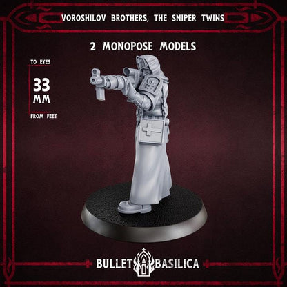 Grimdark Trench Warfare Proxy Miniatures – Holy Steel Sniper – 32mm Resin Warband