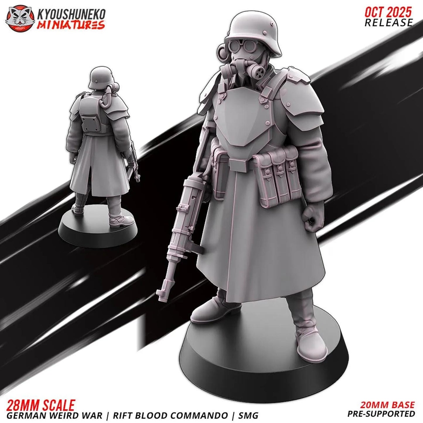 Weird War Infantry Platoon – Complete Set B (16 Miniatures) – 28mm 32mm Sci-Fi WWII Tabletop Proxies