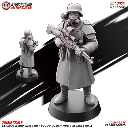 Weird War Infantry Platoon – Complete Set B (16 Miniatures) – 28mm 32mm Sci-Fi WWII Tabletop Proxies