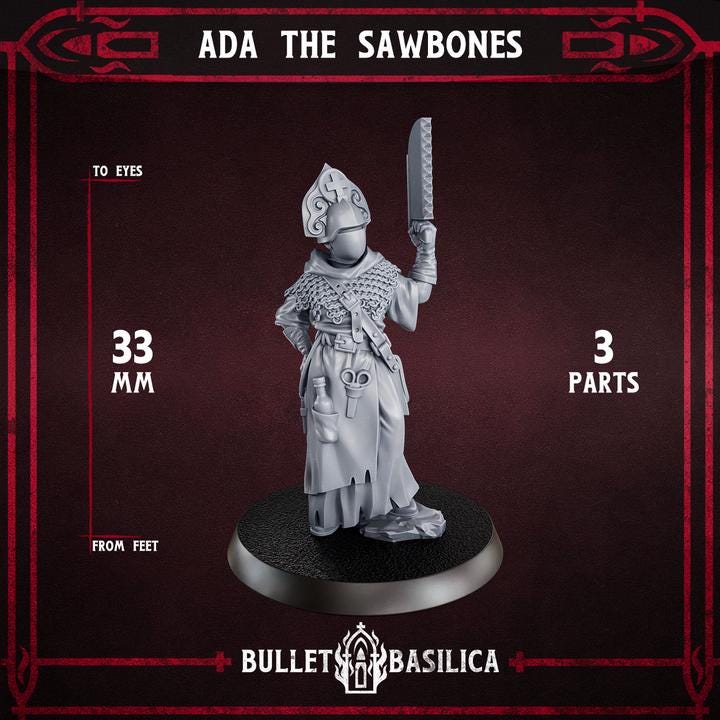 Grimdark Trench Warfare Proxy Miniatures – Holy Steel Complete Set (34 Miniatures) – 32mm Resin Warband(USA PDDP All Customs paid)