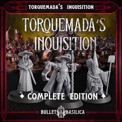 Grimdark Trench Warfare Proxy Miniatures – Torquemadas Inquisition Complete Set (41 Miniatures) – 32mm Resin Warband