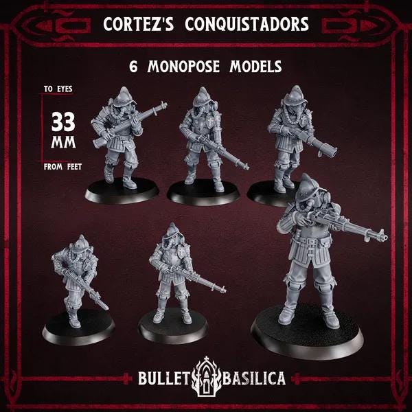 Grimdark Trench Warfare Proxy Miniatures – Torquemadas Inquisition Complete Set (41 Miniatures) – 32mm Resin Warband