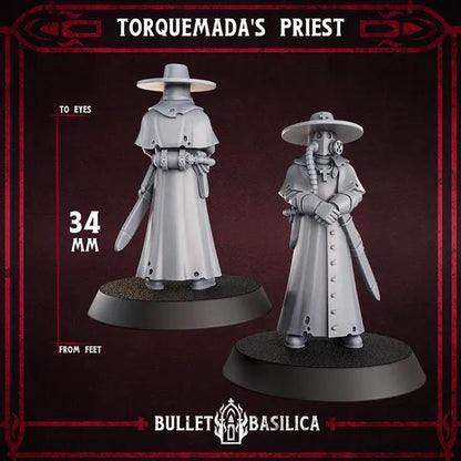 Grimdark Trench Warfare Proxy Miniatures – Torquemadas Inquisition Complete Set (41 Miniatures) – 32mm Resin Warband