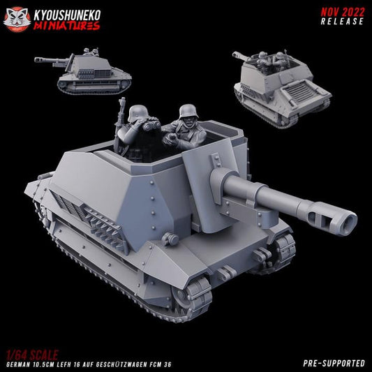 Weird War German SPG auf Geschutzwagen FCM36(f) – Vehicle Support – 28mm 32mm Sci-Fi WWII Tabletop Proxies