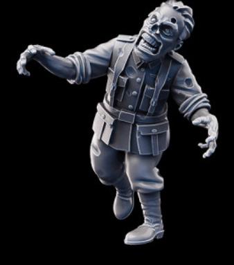Weird War Infantry Squad – German Zombie Squad(5 Miniatures) – 28mm 32mm Sci-Fi WWII Tabletop Proxies