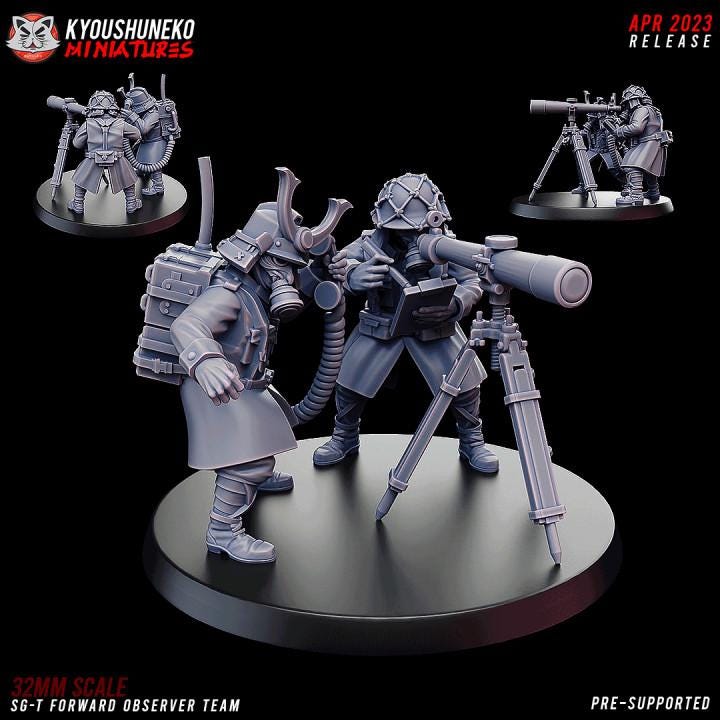 7 Minatures Weird War Japan Heavy Support Complete Set  –  28mm 32mm WWII Tabletop Army Konflikt 47 / Bolt Action Kompatibel