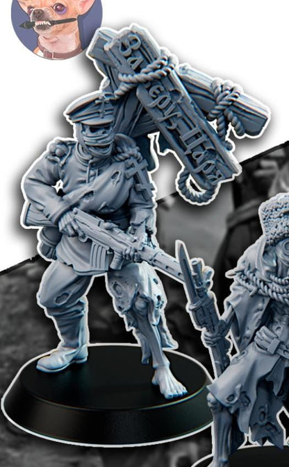 Grimdark Trench Warfare Proxy Miniatures – Ghostly Elite Trooper Set – Tabletop Figures
