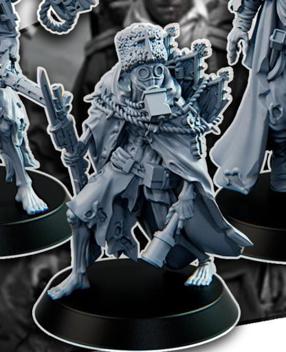 Grimdark Trench Warfare Proxy Miniatures – Ghostly Elite Trooper Set – Tabletop Figures