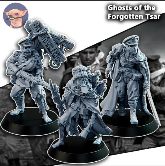 Grimdark Trench Warfare Proxy Miniatures – Ghostly Elite Trooper Set – Tabletop Figures