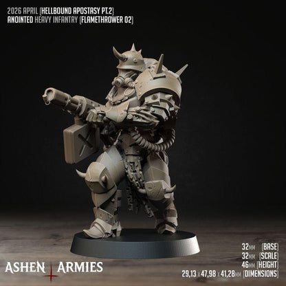 Grimdark Trench Warfare Proxy Miniatures – Anointed Warband Expansion Set Ashen Armies