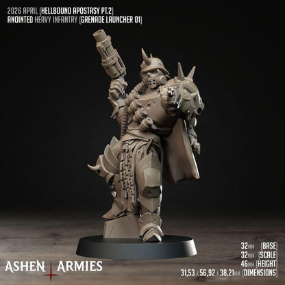 Grimdark Trench Warfare Proxy Miniatures – Anointed Warband Expansion Set Ashen Armies