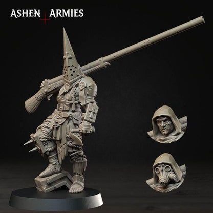 22 Minitures Grimdark Trench Warfare Proxy Miniatures – Pilgrims Expansion Set Ashen Armies