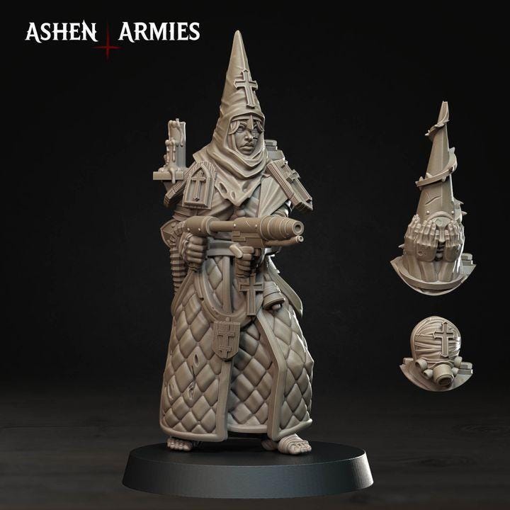 22 Minitures Grimdark Trench Warfare Proxy Miniatures – Pilgrims Expansion Set Ashen Armies