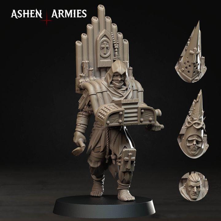 22 Minitures Grimdark Trench Warfare Proxy Miniatures – Pilgrims Expansion Set Ashen Armies