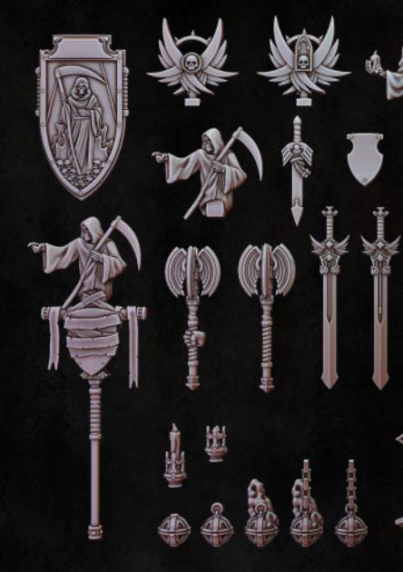 Sale - Grimdark Trench Warfare Bit Set Gothic Decor A –  Bit Pack Set Proxy Miniatures for Tabletop Wargaming
