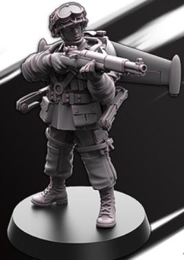 Weird War Infantry Squad – USA Jet Pack Rifleman B (6 Miniatures) – 28mm 32mm WW2 Konflikt 47 / Bolt Action Compatibel