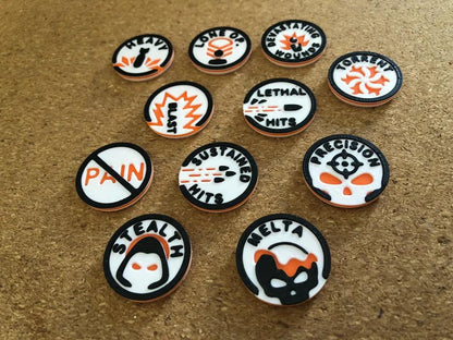 Tabletop Wargame Tokens Set with Storage Box – Expand Status Markers for Miniature Games – Objective Markers for Sci-Fi Fantasy Wargaming
