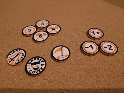 Tabletop Wargame Tokens Set with Storage Box – Expand Status Markers for Miniature Games – Objective Markers for Sci-Fi Fantasy Wargaming