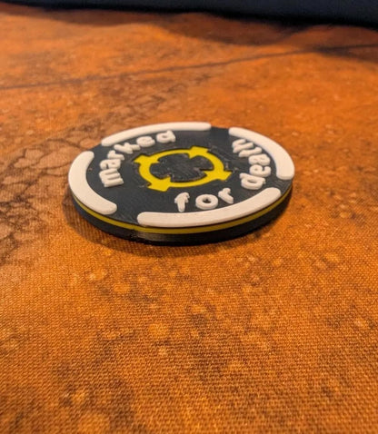 Tabletop Wargame Tokens Set with Storage Box –Mission Markers for Miniature Games – Objective Markers for Sci-Fi Fantasy Wargaming