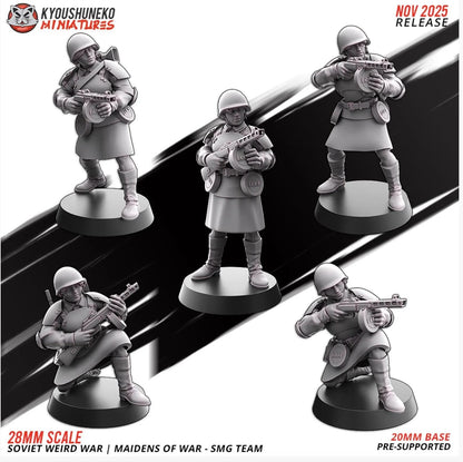Weird War Infantry Platoon – Complete Set Soviet (25 Miniatures) – 28mm 32mm WW2 - Tabletop Wargame Konflikt 47 / Bolt Action Proxy