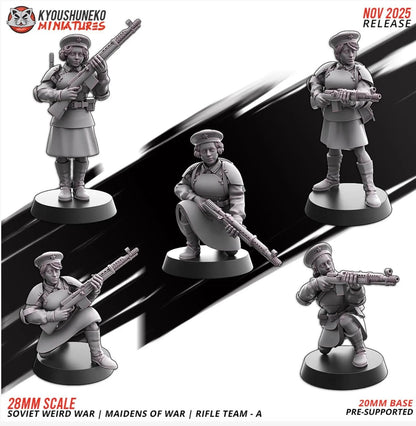 Weird War Infantry Platoon – Complete Set Soviet (25 Miniatures) – 28mm 32mm WW2 - Tabletop Wargame Konflikt 47 / Bolt Action Proxy