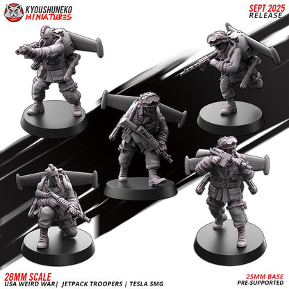 25 Miniatures Weird War Infantry Platoon – USMC Jet Pack – 28mm 32mm WW2 Konflikt 47 / Bolt Action Compatibel
