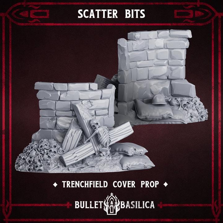 Grimdark Trench Warfare Scatter Bit Set Heretic Fanatical –  Bit Pack Set Proxy Miniatures for Tabletop Wargaming