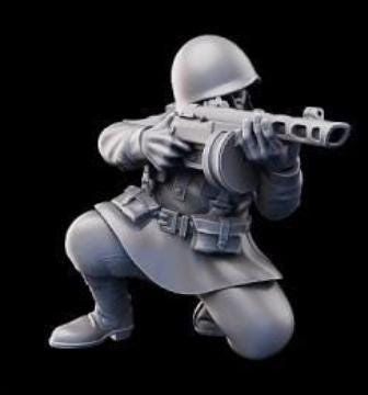 Weird War Infantry Squad – SMG Soviet (5 Miniatures) – 28mm 32mm WW2 - Tabletop Wargame Konflikt 47 / Bolt Action Proxy