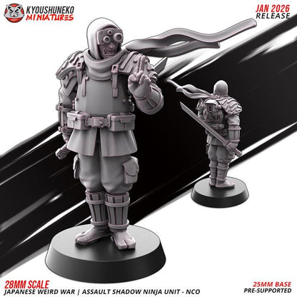 19 Minatures Weird War Bundle – Japan Shadow Infantry Platoon  – Sniper,Melee,SMG,Rifle 28mm 32mm WWII Tabletop Army Konflikt 47 Kompatibel