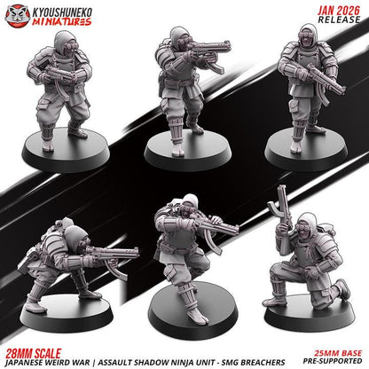 19 Minatures Weird War Bundle – Japan Shadow Infantry Platoon  – Sniper,Melee,SMG,Rifle 28mm 32mm WWII Tabletop Army Konflikt 47 Kompatibel