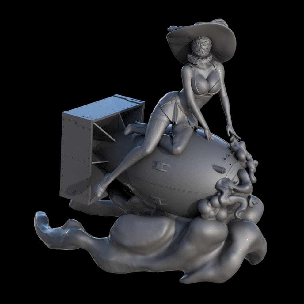 Grimdark Trench Warfare Proxy Miniatures – Artillery Elona Bomb Witch