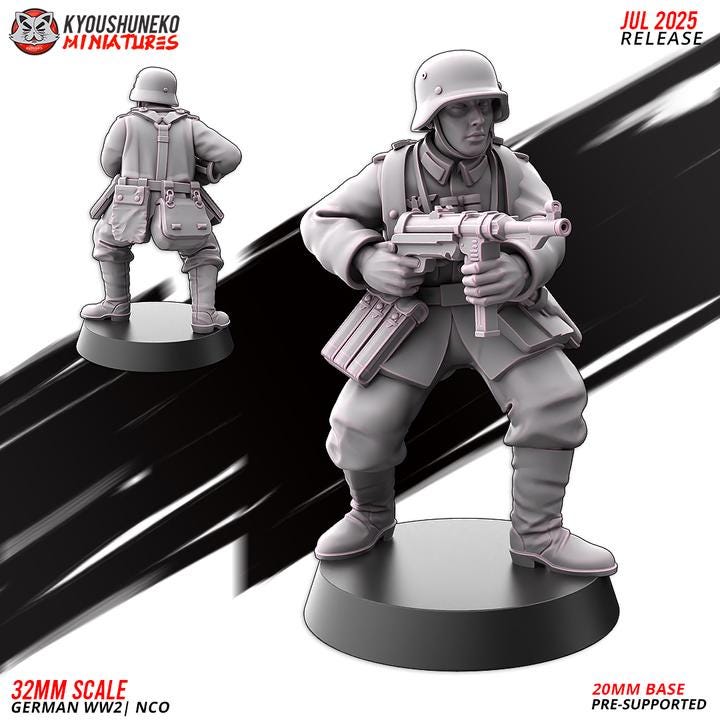 Weird War Starter Platoon Army 12pcs – German Set Spider Walker,HMG, Rifleman – 28mm 32mm WW2 Sci Fi Wargame Konflikt 47 / Bolt Action Proxy