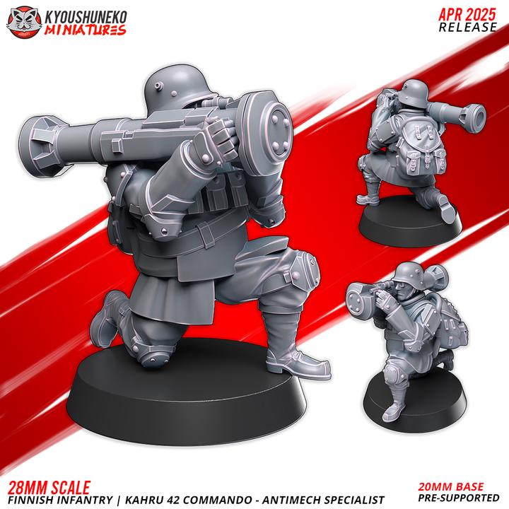 Weird War Support Platoon Army 10pcs – Finnish Set Walker,Mortar,HMG,Rifleman – 28mm 32mm WW2 Sci Fi Wargame Konflikt 47 / Bolt Action Proxy