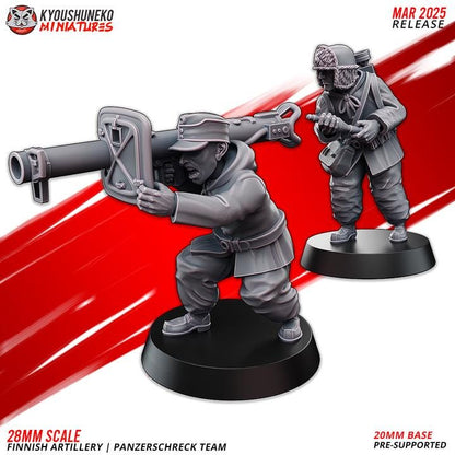 Weird War Support Squad 7pcs – Finnish Set PAK, RPG – 28mm 32mm WW2 Sci Fi Wargame Konflikt 47 / Bolt Action Proxy