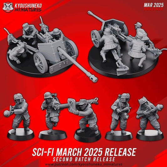 Weird War Support Squad 7pcs – Finnish Set PAK, RPG – 28mm 32mm WW2 Sci Fi Wargame Konflikt 47 / Bolt Action Proxy