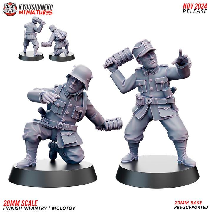 Weird War Support Platoon Army  15pcs – Finnish Set B Tank,Sniper,Flamethrower,HMG – 28mm 32mm WW2 Wargame Konflikt 47 / Bolt Action Proxy