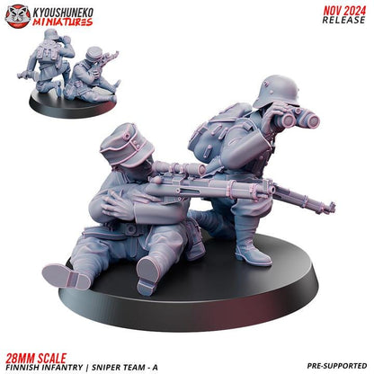Weird War Support Platoon Army  15pcs – Finnish Set B Tank,Sniper,Flamethrower,HMG – 28mm 32mm WW2 Wargame Konflikt 47 / Bolt Action Proxy