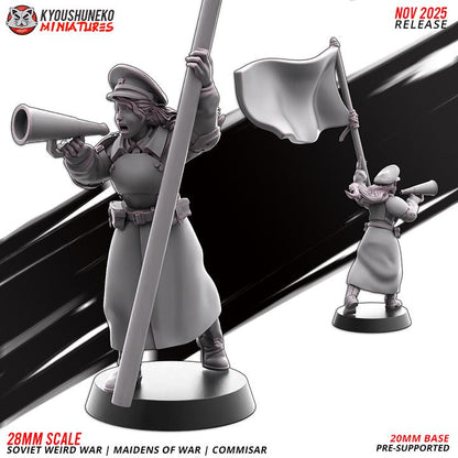 Weird War Infantry Squad – Commando Officer Soviet (3 Miniatures) – 28mm 32mm WW2 - Tabletop Wargame Konflikt 47 / Bolt Action Proxy