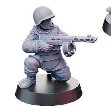 Weird War Infantry Squad – Riflemen Soviet (5 Miniatures) – 28mm 32mm WW2 - Tabletop Wargame Konflikt 47 / Bolt Action Proxy