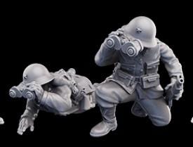 Weird War Infantry Squad – USMC Platoon Trooper (12 Miniatures) – 28mm 32mm Sci-Fi WWII Tabletop Proxies Wargame