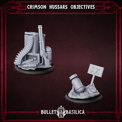 Grimdark Trench Warfare Proxy Objectiv Marker C –  Set by Bulletbasilica